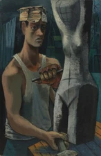 Philip Guston : The Sculptor : 1943 : Archival Art Print