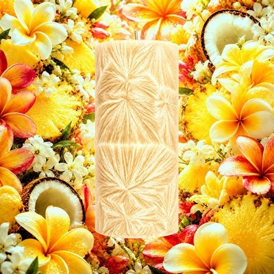 Tahitian Frangipani Pillar Candle - 4 Sizes - Choose Your Colour