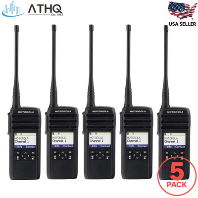 PACK OF 5 Motorola DTR700 900 MHz 50-Channel Digital Two-Way Radio FHSS IP54 NEW