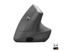 Logitech MX Vertical Wireless Ergonomic Mouse Graphite Rechargeable USB-C