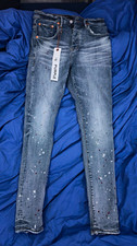 PURPLE P002 Vintage Spotted Indigo Jeans Blau...