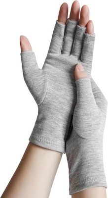 Bamboo Rayon Compression Gloves Fingerless Arthritis & Carpal Tunnel Relief M