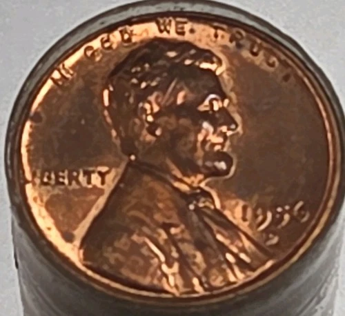 “1956-D Lincoln Wheat Cent Roll BU Brilliant Uncirculated Red Copper Estate Roll