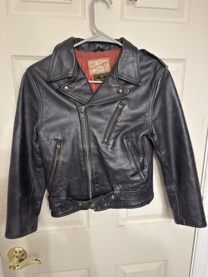 RARE VTG 50S GUIDE MASTER BY WOLF BOSTON STEERHIDE LEATHER JACKET   Women s XS