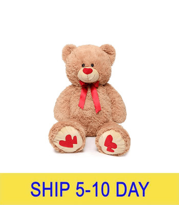 Giant Teddy Bear Large Stuffed Animals Plush Big Bear with Love Light Brown