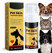 Pet Itch Spray 50ml Soothes Hotspots, Dry Skin Plant-Based for Dogs/Cats