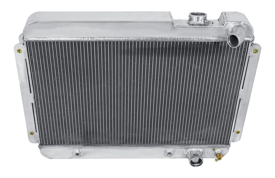 CHAMPION 3 FILAS RADIADOR ALUMINIO VENTILADORES 12" 1964 1965 CHEVY MALIBU EL CAMINO Foto 4 de 4