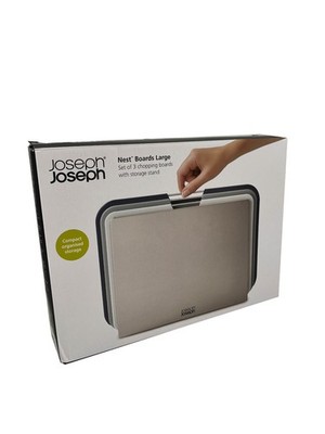 Joseph Joseph Nest Schneidebrett Set 3-tlg. Grau mit Ständer BPA-frei