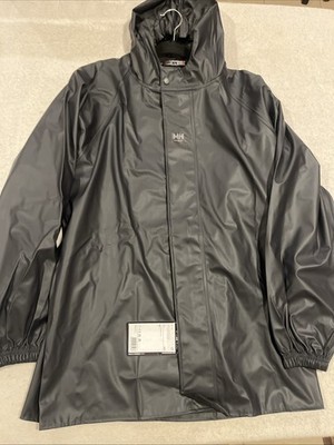 Helly Hansen HH Workwear Mens Sz M Impertech Sanitation Rain Jacket Navy