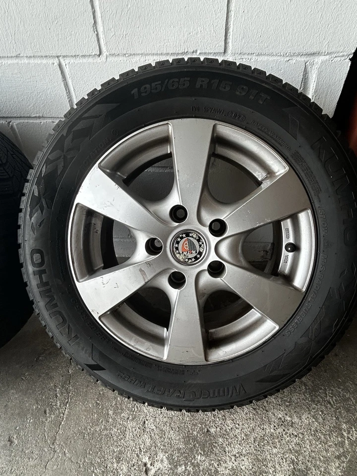 Kumho Winterreifen, 195/65 R15  91 T auf Alufelge Pl 50  6,5*15.Reifen Fast Neu! - Bild 4 von 4