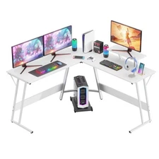 L Shaped 51 Inch Gaming Desk,Corner Computer Desk,PC Gaming Desk,Writing Work...