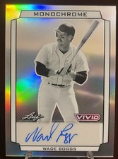 2025 Leaf Vivid Baseball Monochrome Wade Boggs Auto Autograph Red Sox HOF /10!
