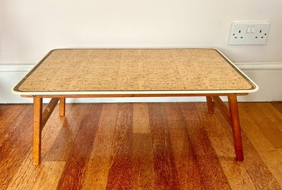 Vintage Mid Century Klapptisch Korkoptik Platte Retro 60er Picknick Camping