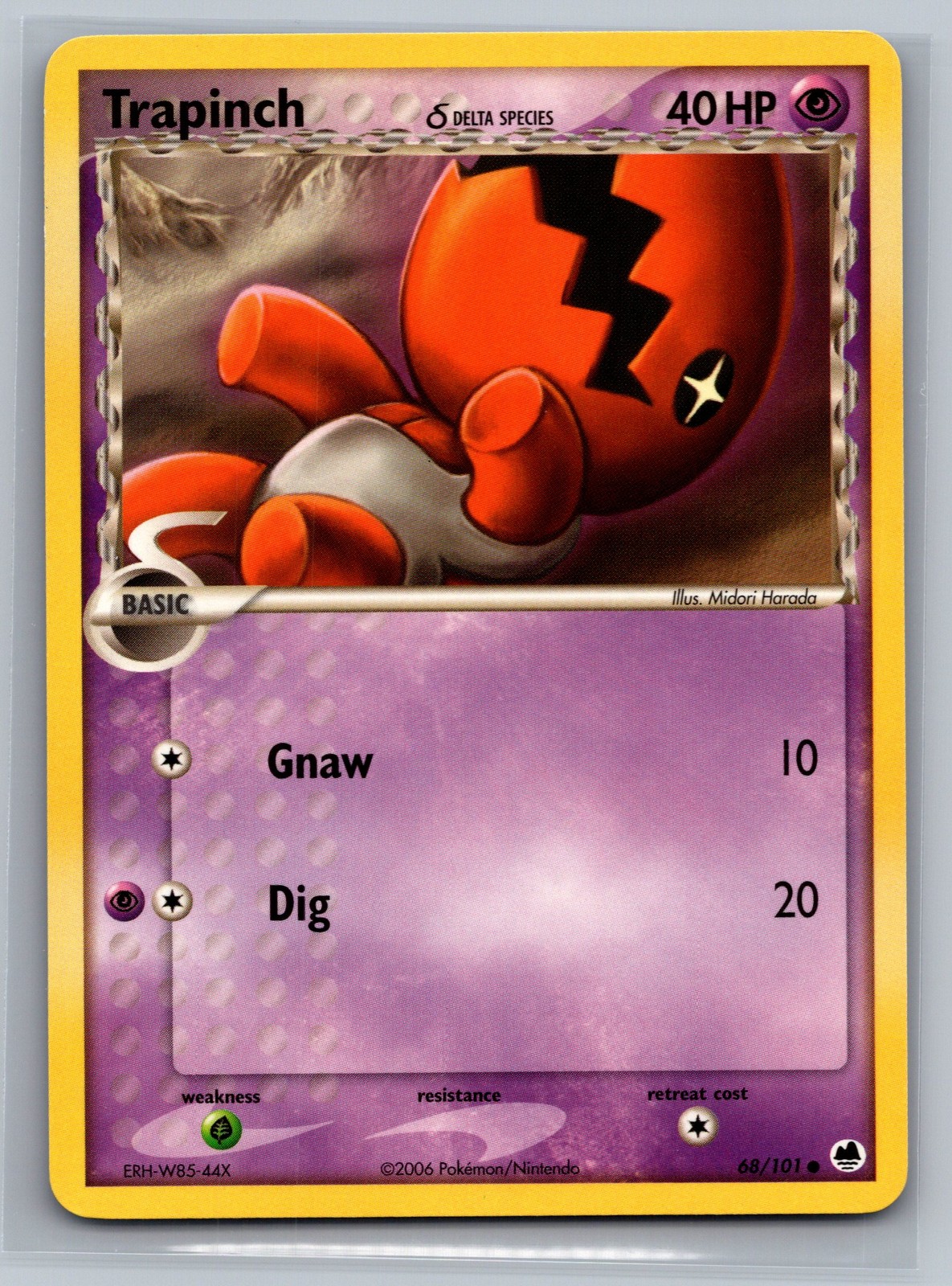 Trapinch Dragon Frontiers #68/101 Common (Delta Species) Pokemon Card