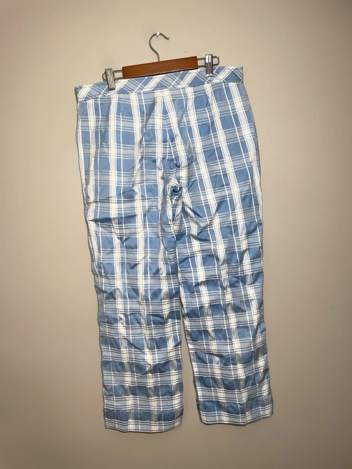 Pantalones retro a cuadros baratos y elegantes Moschino para mujer EE. UU. 10 con cinturón pierna recta Foto 3 de 4