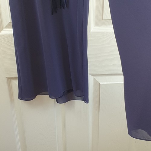 Chesca Blue Wide Leg Trousers Size 22 Occasion Belted Sash Detail - Picture 8 of 23