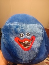Poppy Playtime Blue Huggy Wuggy Style Backpack Adjustable Straps Zip Pocket Bag