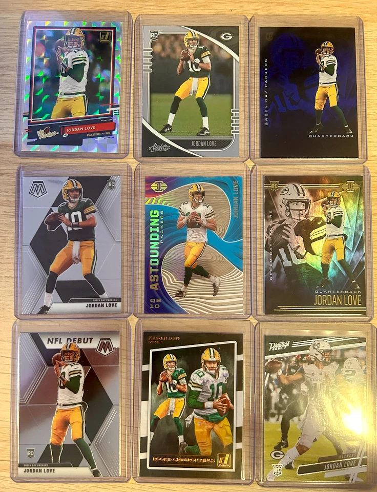 (41) 2020 NFL Rookie Card Lot Burrow Herbert Love Hurts Lamb Taylor RC Panini - Image 4 of 4