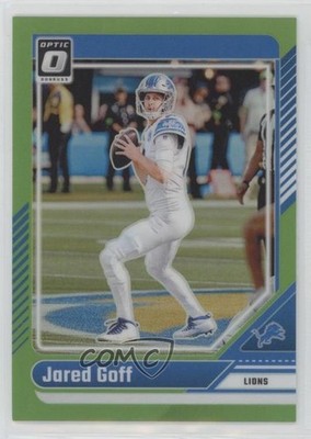 2024 Panini Donruss Optic Lime Green Prizm 28/50 Jared Goff #63 0o5t