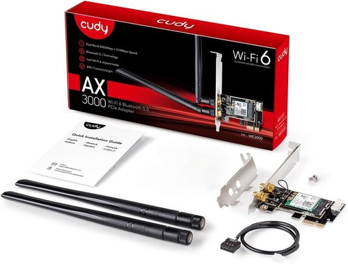WiFi 6 AX3000 PCIe Adapter mit Bluetooth 5.2 - 5400 Mbit/s für maximale Sicherheit - Bild 11 von 11