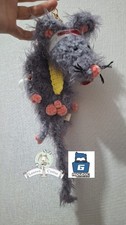 Hecho a mano horriblemente feo rata de alcantarillado amigurumi ganchillo peluche divertido extraño muñeca de rata