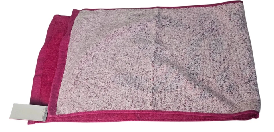 NEW Zumba Fast Dash Fitness Towel Fuchsia Purple 100% Cotton 42' L x 12" W - Image 2 of 4