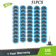 51Pcs 2" Die Grinder Quick Change Sanding Disc 36 60 80 120 240 Grit