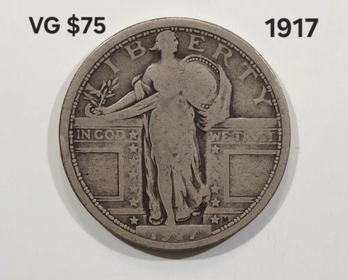 1917-P Standing Liberty Quarter "Type 1" - VG