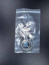 Vintage Chrysler Black Leather Keychain