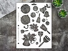 Carol of The Bells Wall Art Reusable Plastic Stencil - StencilAir