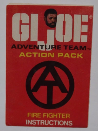 Vintage GI JOE Adventure Team Action Pack Fire Fighter Instructions (1971)
