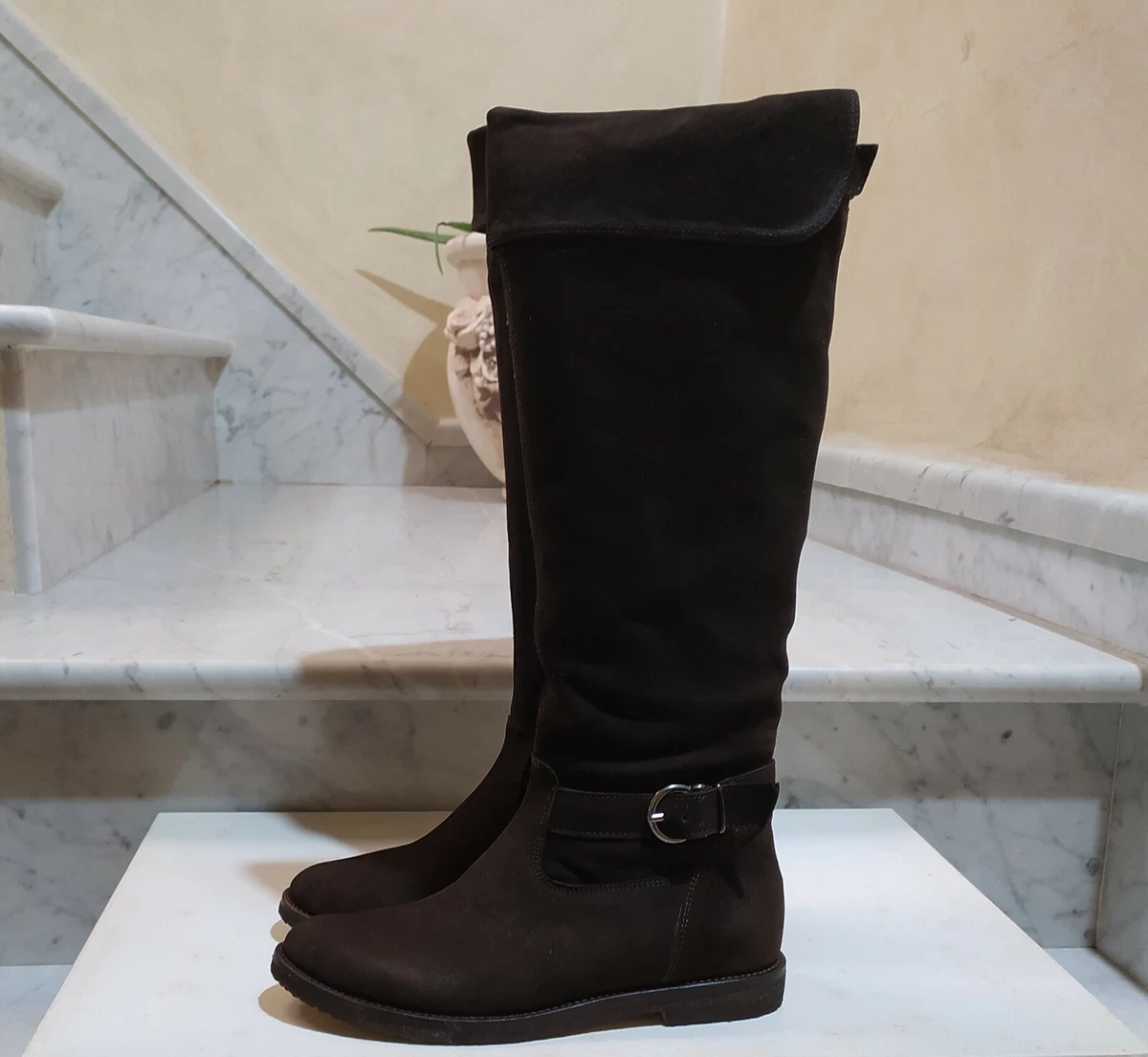 Stivale Alto Camoscio Beige "Dora" | Sara P. Shoes - Scarpe Da Donna - Foto 10