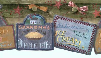 Kitchen Wallpaper Border Desserts Fresh Bread Ice Cream Apple Pie JN1833B