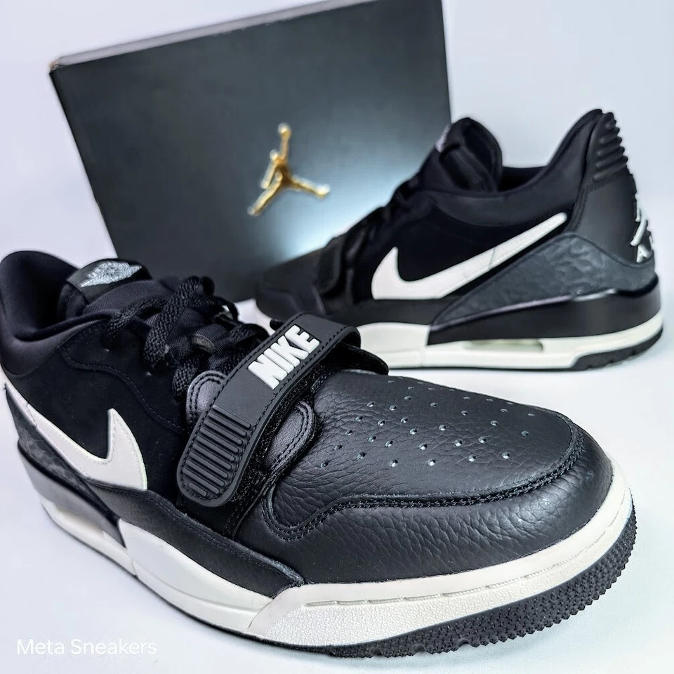 Air Jordan EE. UU. 12,5 Para hombres Negro/Blanco Nike Retro 23 Legacy 312 Bajo CD7069 001 NUEVO EN CAJA Foto 3 de 4