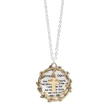 AMAZING GRACE Inspirational Double Pendant Necklace White Gold