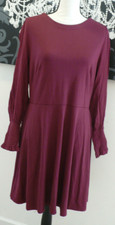 LOFT NWT Women's Burgundy A-Line Dress Size 12