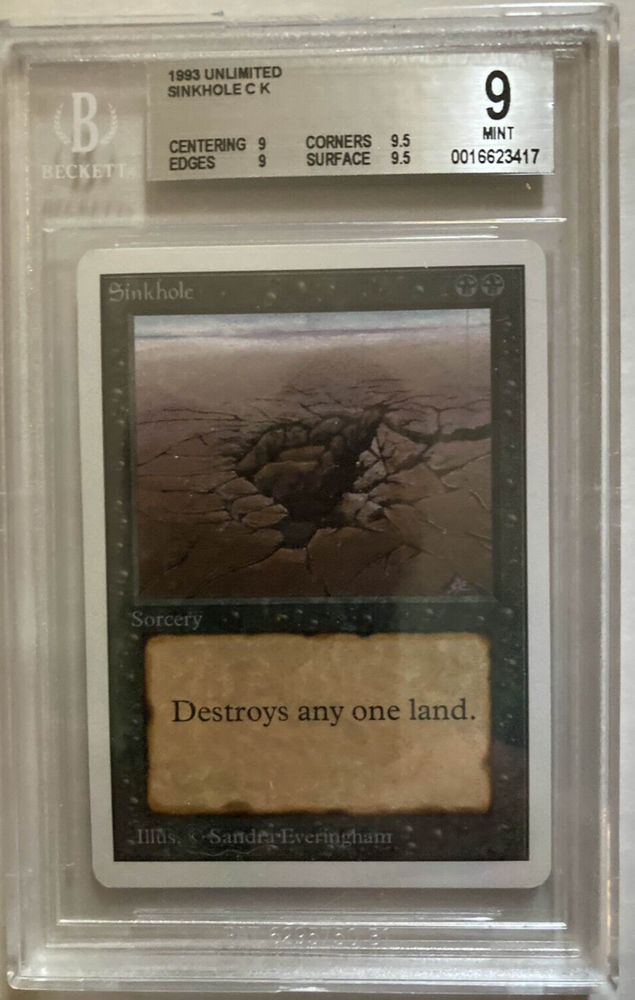 Sinkhole Unlimited - MTG -  BGS 9++ Quad ( 9.5 / 9.5 / 9 / 9 )