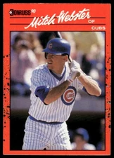 1990 Donruss Baseball Card Mitch Webster Chicago Cubs #137