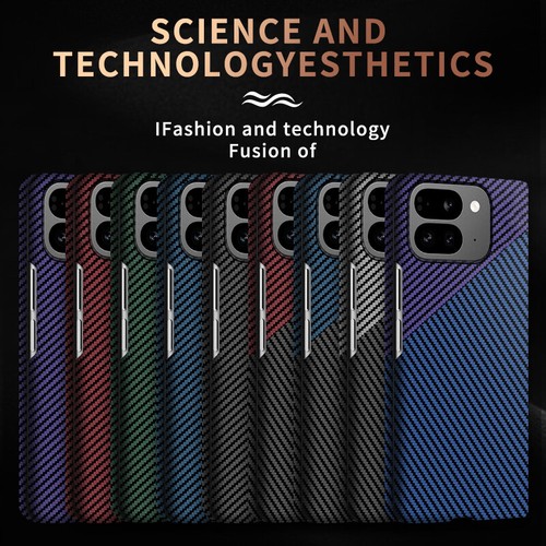 For Google Pixel Fold / 9 Pro Fold Phone Case Slim Carbon Fiber Pattern Cover - 第 11/18 張圖片