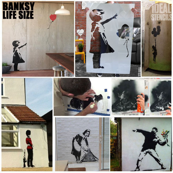 Banksy Keep It Real Monkey Stencil Wall Painting Art Replica Graffiti  Stencils