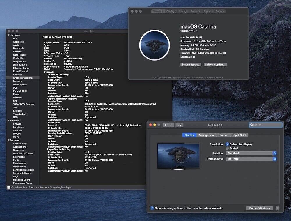 GeForce GTX 680 4GB Metal GPU Video Card Mac Pro 4K Boot Screen