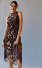 Urban Outfitters Davis Spliced Midi Dress Size Small