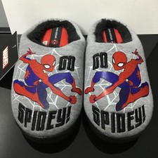 Marvel Spider-Man "Go Spidey" Kids Slip On Slippers Size US 11 / EU 28