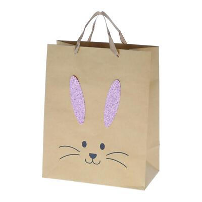 12 Stück Geschenktüten Kraftpapier Osterhase 27x34x15 cm Ostern Geschenk Hase