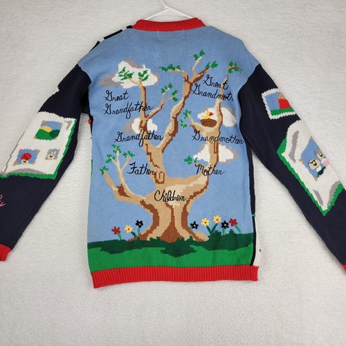 Vintage Eagle's Eye Cotton Grandma Sweater Women's Size Medium Family Heirloom - Picture 2 of 11