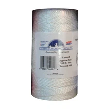 Rosary Twine, Twisted Nylon. Size #36, White, 1 lb 1-pack