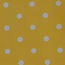 Polka Dot Fabric Dots Poly Cotton White Golden Yellow BY THE YARD 65" WIDE Read