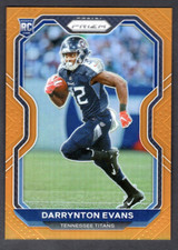 2020 Panini Prizm DARRYNTON EVANS Orange /249 SP Rookie RC #396