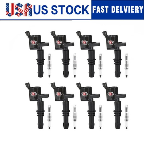 8 Pack Ignition Coils & Iridium Spark Plugs For Ford F150 F250 5.4L V8 2004-2010 - DG511, FD508