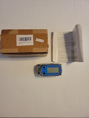 1'' NPT Digital Turbine Flow Meter With Digital LCD Display Reads Liters Or Gal.